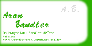 aron bandler business card